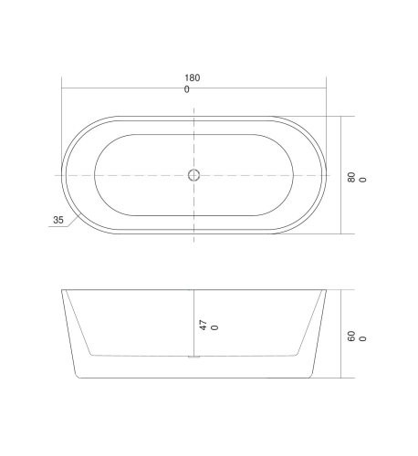 Ванна акриловая ОВО 180*80, ножки, сифон фото 4