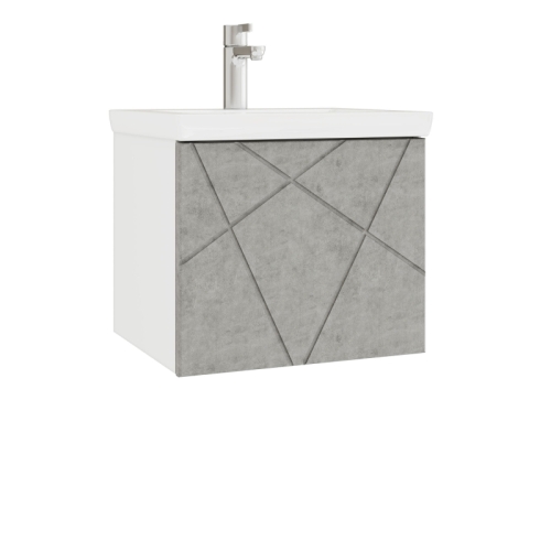 Тумба с раковиной Vigo Geometry 50, 60, 70, 80 подвесная, бетон