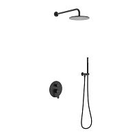 Душевой комплект Berges Ventas 2R BLACK 073004, черный матовый