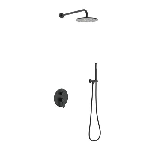 Душевой комплект Berges Ventas 2R BLACK 073004, черный матовый