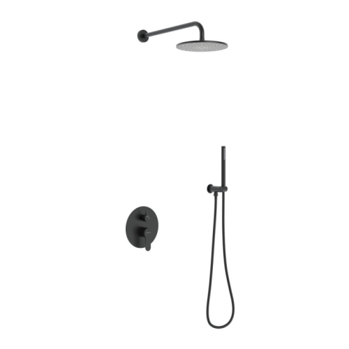Душевой комплект Berges Ventas 2R BLACK 073004, черный матовый