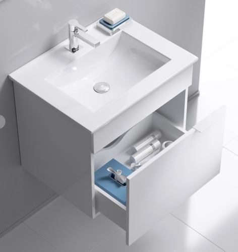 Тумба с умывальником Aqwella  BRIG 60 75 подвесная белая фото 3
