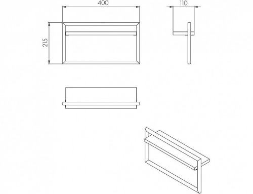 Полотенцедержатель с полкой Aquaton Лофт Урбан 40 Дуб Орегон фото 2