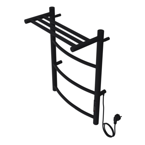 Полотенцесушитель электрический с полкой Azario Verona 40*60, 40*80, 50*80 черный фото 2