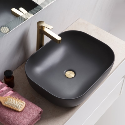 Раковина накладная Belbagno BB1302-H311 500х400х140мм, серый матовый фото 3
