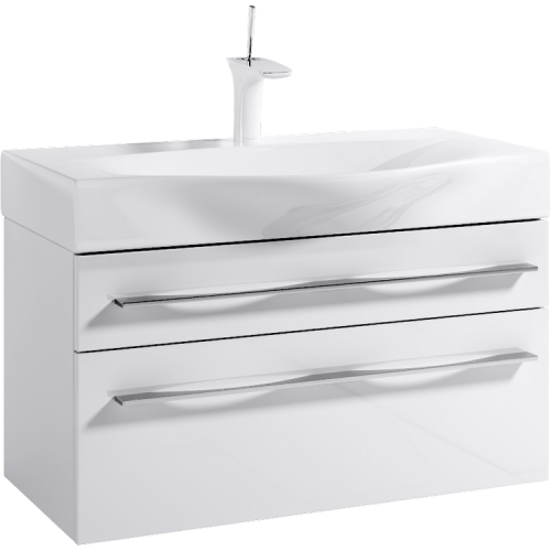 Тумба с умывальником Aqwella Milan 80, 100 подвесная белая 