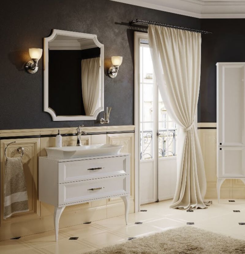 Тумба с умывальником Aqwella  LA DONNA 85 напольная белая фото 2