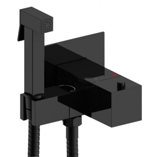 Термостатический смеситель с гигиеническим душем Gappo G7207-60 черный