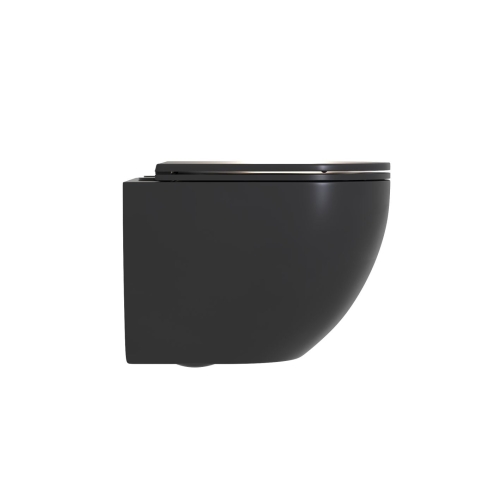 Унитаз подвесной безободковый SOLE PANDORA 2 Black черный матовый фото 2