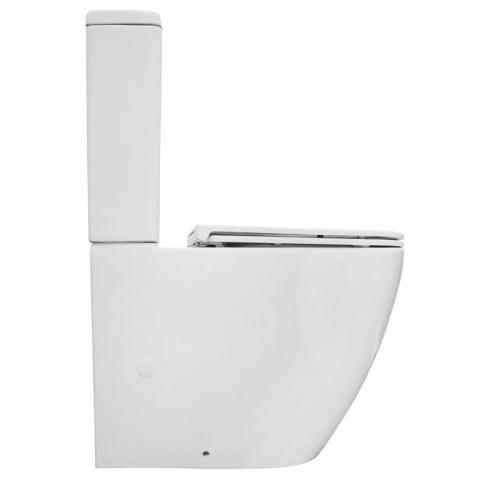 Унитаз напольный безободковый, смыв Торнадо Azario Grado AZ-2141 UQ1 с сидением микролифт фото 8