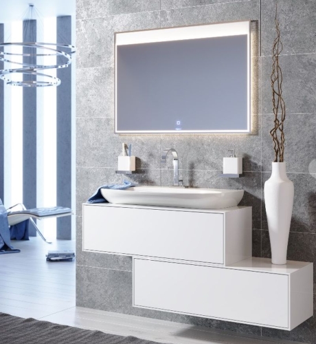 Тумба с умывальником Aqwella  GENESIS 100 120 подвесная белая фото 2