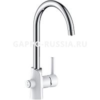 Смеситель для кухни G03-8 G4303-8 хром-белый/чёрный