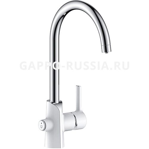 Смеситель для кухни G03-8 G4303-8 хром-белый/чёрный