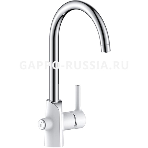 Смеситель для кухни G03-8 G4303-8 хром-белый/чёрный