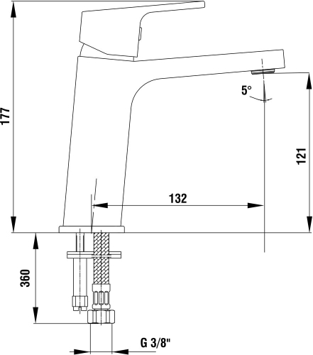 Смеситель для раковины E.C.A Tiera 102108989EX хром фото 2