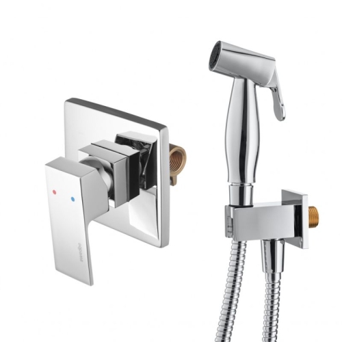 Смеситель скрытого монтажа с гигиенической лейкой Swedbe Platta 5526 хром