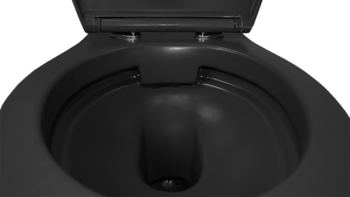 Унитаз подвесной безободковый Azario Keras matt black AZ-99046B черный матовый фото 3