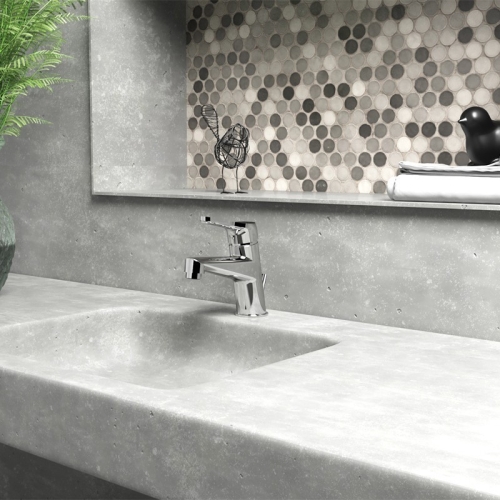 Смеситель с донным клапаном для раковины Paini Bios 05CR211LMKM хром фото 2