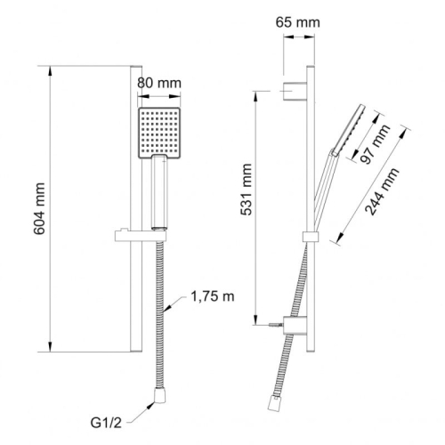 Комплект душевой Swedbe Calypso 5085 фото 7 Комплект душевой Swedbe Calypso 5085 фото 7
