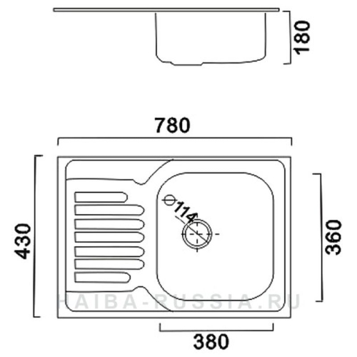 Кухонная мойка Haiba HB 4378 фото 2 Кухонная мойка Haiba HB 4378 фото 2