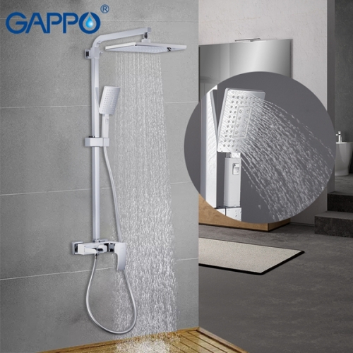 Душевая система с каскадным смесителем Gappo G2407-30 белый/хром фото 2