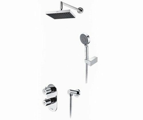 Встроенный смеситель для ванны на 2 положения Wasserkraft A16028 Thermo (душевой комплект) хром