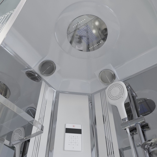 Душевая кабина Niagara Ультра NG-701-01 90*90*220 низкий поддон(16см),стекло прозрачное с рисунком фото 4