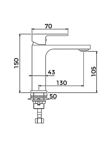 Смеситель для раковины Gappo Futura G1018-1 хром фото 6
