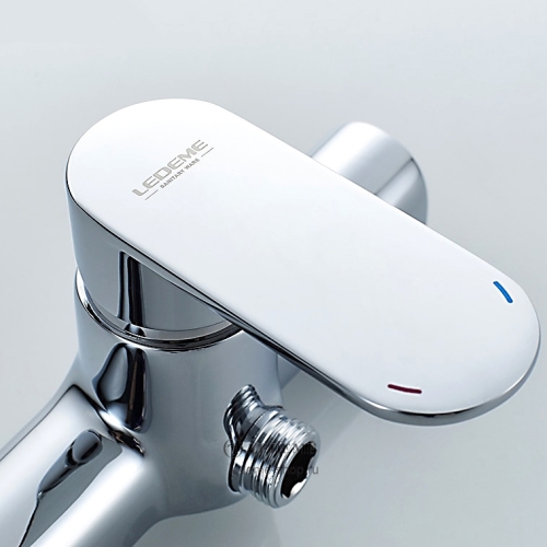 Смеситель для душа Ledeme L2010 хром (лейка и шланг в комплекте) фото 4