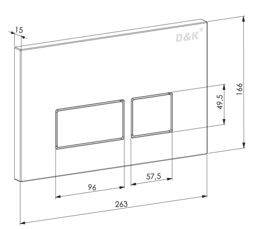 Комплект D&K унитаз Berlin DT1436016, инсталляция DI8055119, клавиша Berlin белая, хром, матовый хром фото 6