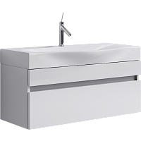 Тумба с умывальником Aqwella Bergamo 80, 100 подвесная белая