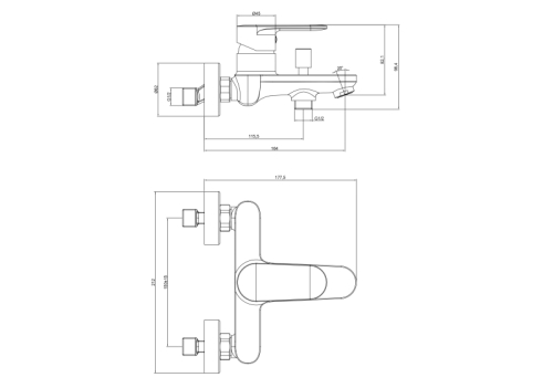 Смеситель для ванны Aquatek Ника AQ1840BG, золото шлифованное фото 5