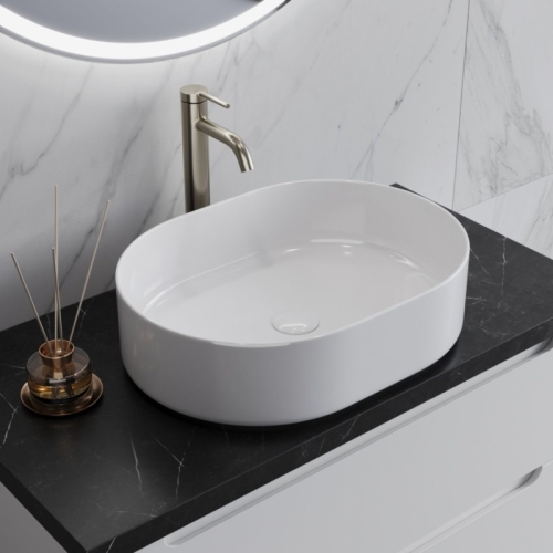 Раковина накладная Belbagno BB1483 500х370х135 мм, белая