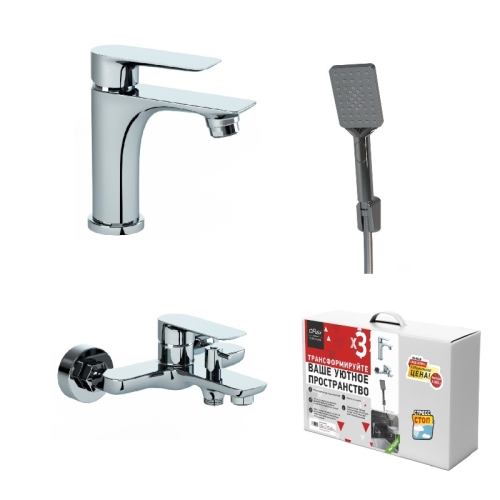 Paini Garda 3в1, для раковины и ванны с душевым набором, 76CRSET3 хром