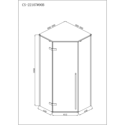 Душевое ограждение Loranto CS-22107B 90*90, 100*100 фото 3
