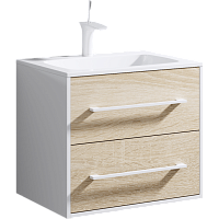 Тумба с умывальником Aqwella Miami 60 75 100 подвесная светлое дерево