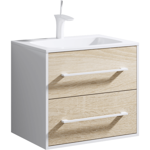 Тумба с умывальником Aqwella Miami 60 75 100 подвесная светлое дерево