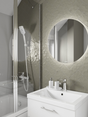 Смеситель с длинным изливом для ванны Cersanit Brasko 64091 хром (без душевого гарнитура) фото 5