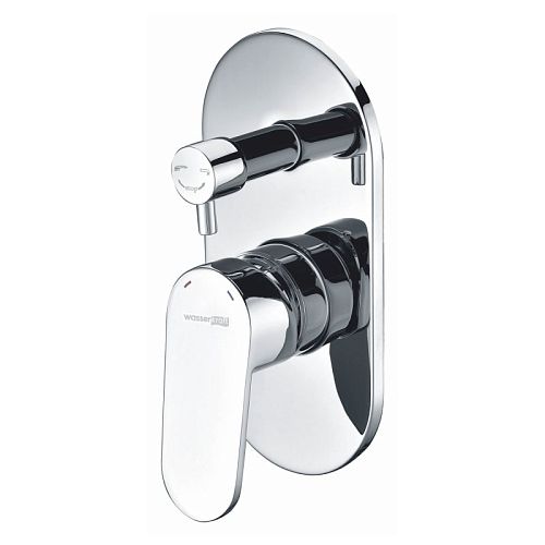 Встроенный смеситель для ванны на 2 положения Wasserkraft Donau 5341 хром