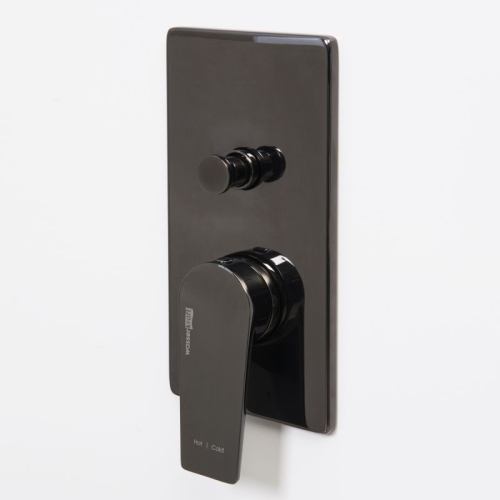 Встроенный смеситель для ванны на 2 положения Wasserkraft Glan 6661 черный глянец фото 3