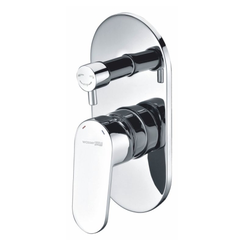 Встроенный смеситель для ванны на 2 положения Wasserkraft Donau 5341 хром