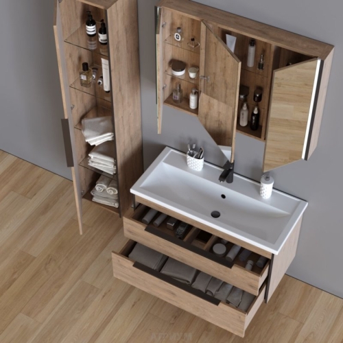 Пенал AllerBath Веста 35 Дуб Велингтон подвесной фото 3 Пенал AllerBath Веста 35 Дуб Велингтон подвесной фото 3
