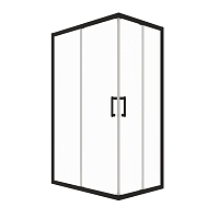 Душевое ограждение Triton Фикс-Блэк 120*80, 120*90 прозрачное стекло