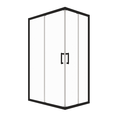 Душевое ограждение Triton Фикс-Блэк 120*80, 120*90 прозрачное стекло