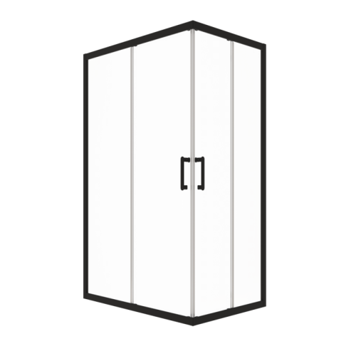 Душевое ограждение Triton Фикс-Блэк 120*80, 120*90 прозрачное стекло
