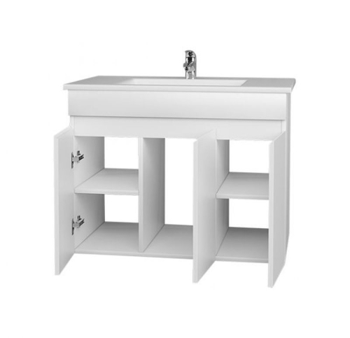 Тумба с раковиной Мирсант NEXT 80, 100 подвесная 3 двери фото 2