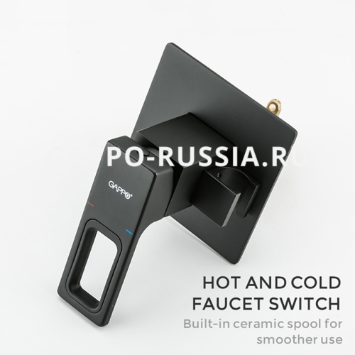 Смеситель с гигиеническим душем Gappo Futura G7217-6 черный фото 4