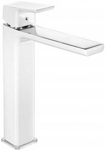 Смеситель высокий для раковины E.C.A Tiera 104888002EX белый глянцевый