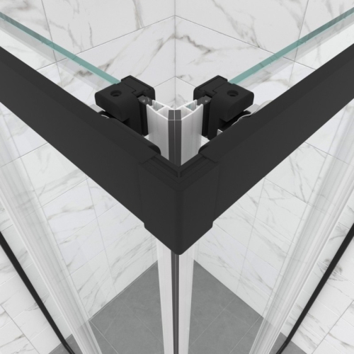 Душевое ограждение Triton Фикс-Блэк 80*80, 90*90, 100*100 стекло прозрачное 6мм фото 8