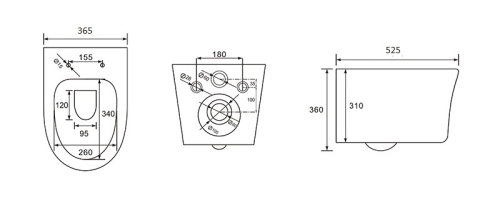 Унитаз подвесной безободковый Aquatek Ника AQ2009-00, сиденье с м/л фото 4